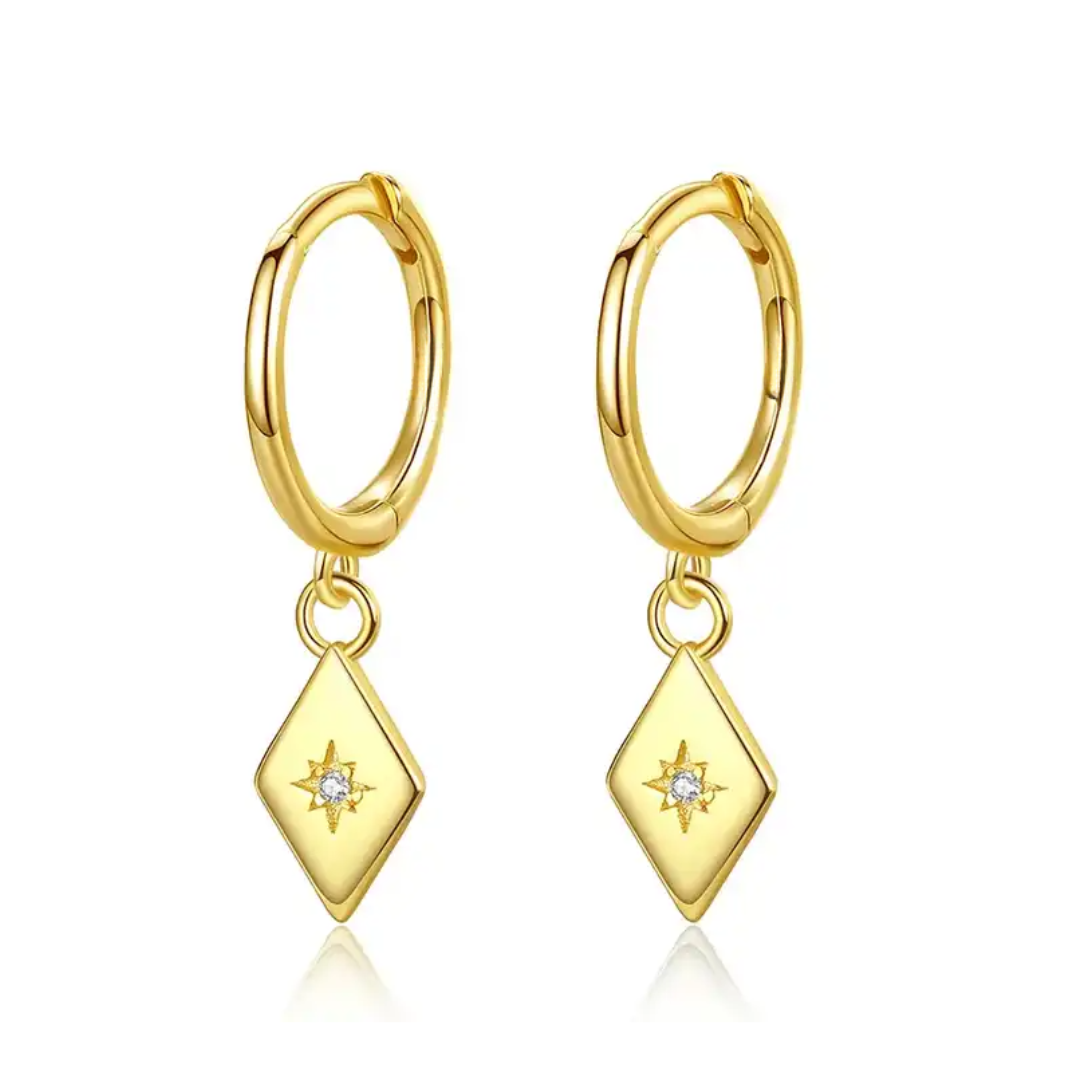 Shine Bright 18K Gold Plated Hoop Earrings | Bohemian Bright