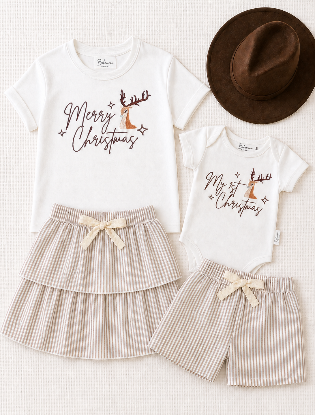 My First Christmas Embroidered Baby Bodysuit
