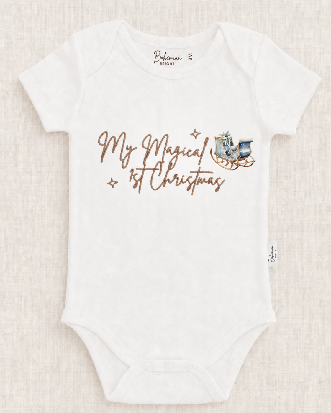 My Magical 1st Christmas Embroidered Bodysuit