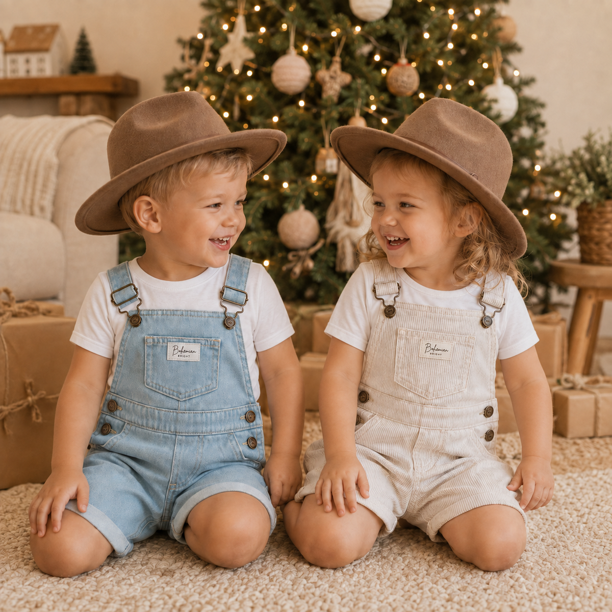Soft Denim Overalls