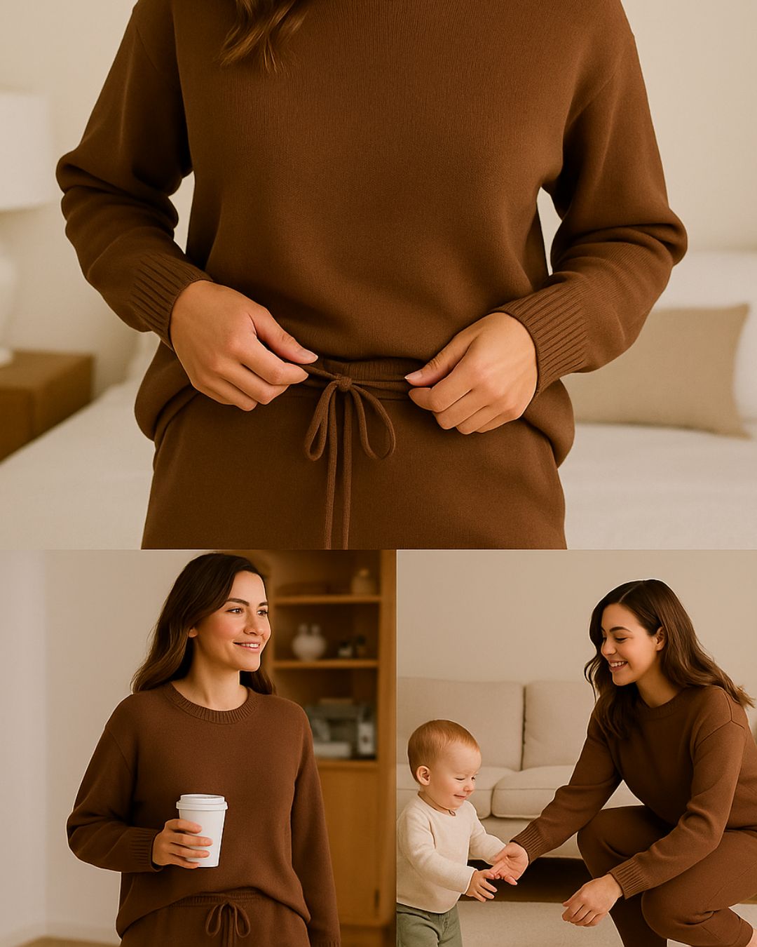 Chocolate Knit Pant | Bohemian Bright