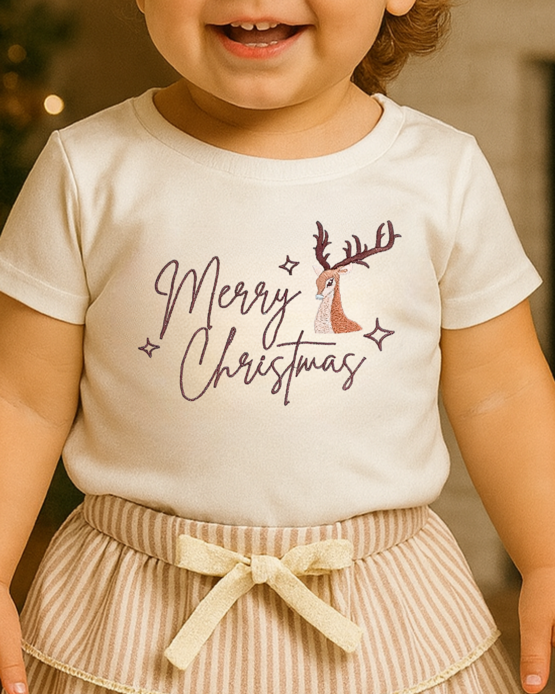 Merry Christmas Reindeer T-Shirt | Bohemian Bright