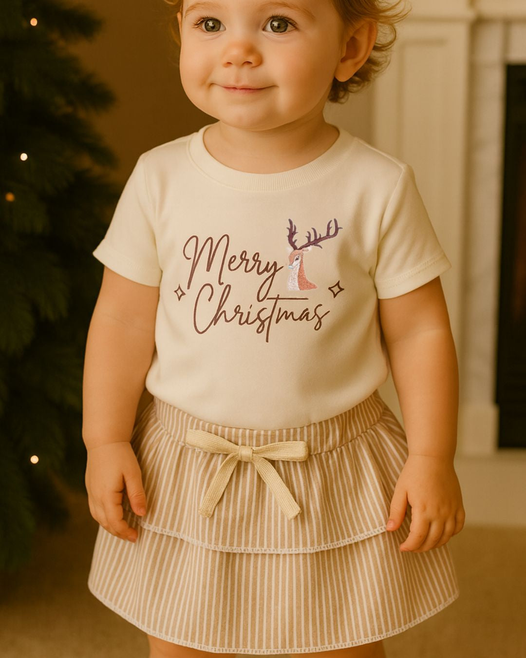 Merry Christmas Reindeer T-Shirt | Bohemian Bright