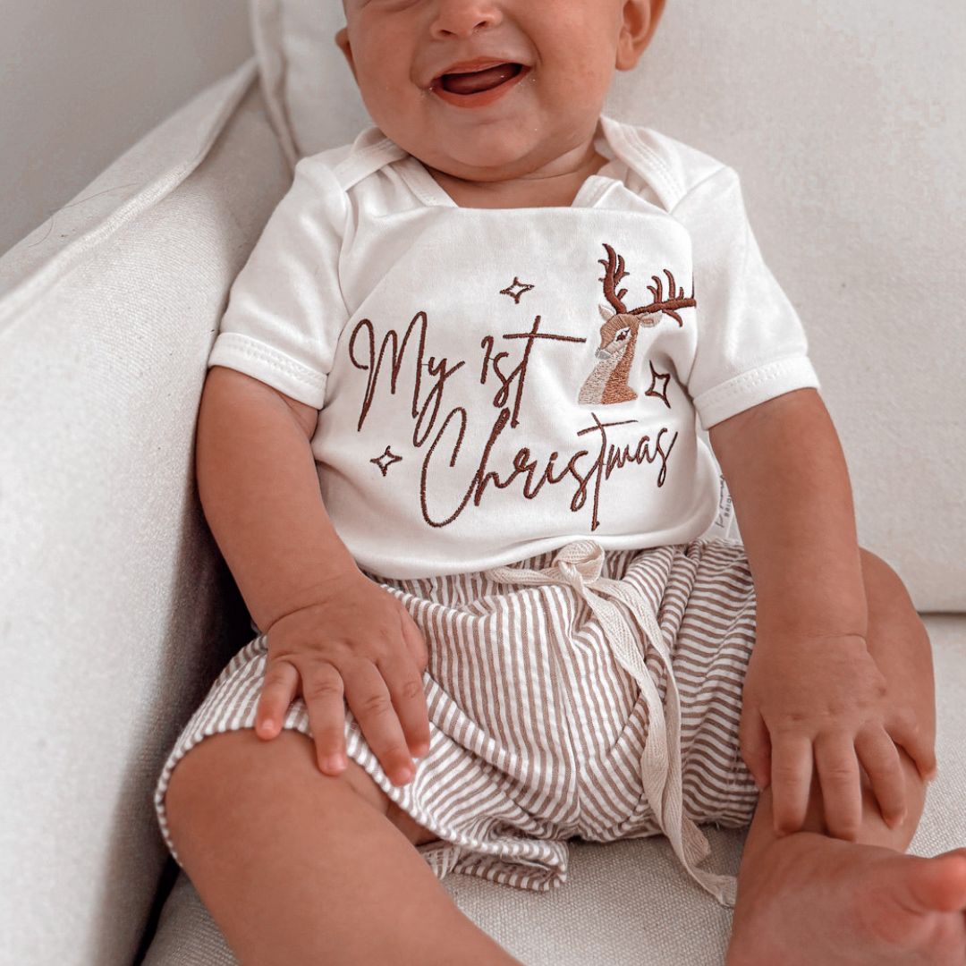 My First Christmas Baby Romper | Bohemian Bright