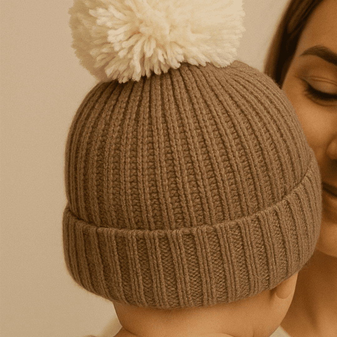 Organic Cotton Beanie | Chocolate | Bohemian Bright
