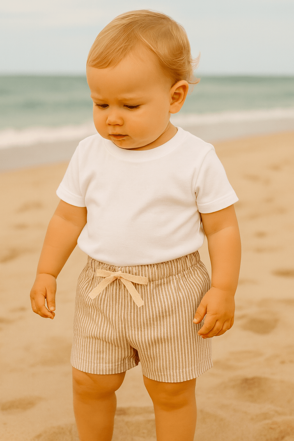 Stripe Shorts | Brown | Bohemian Bright