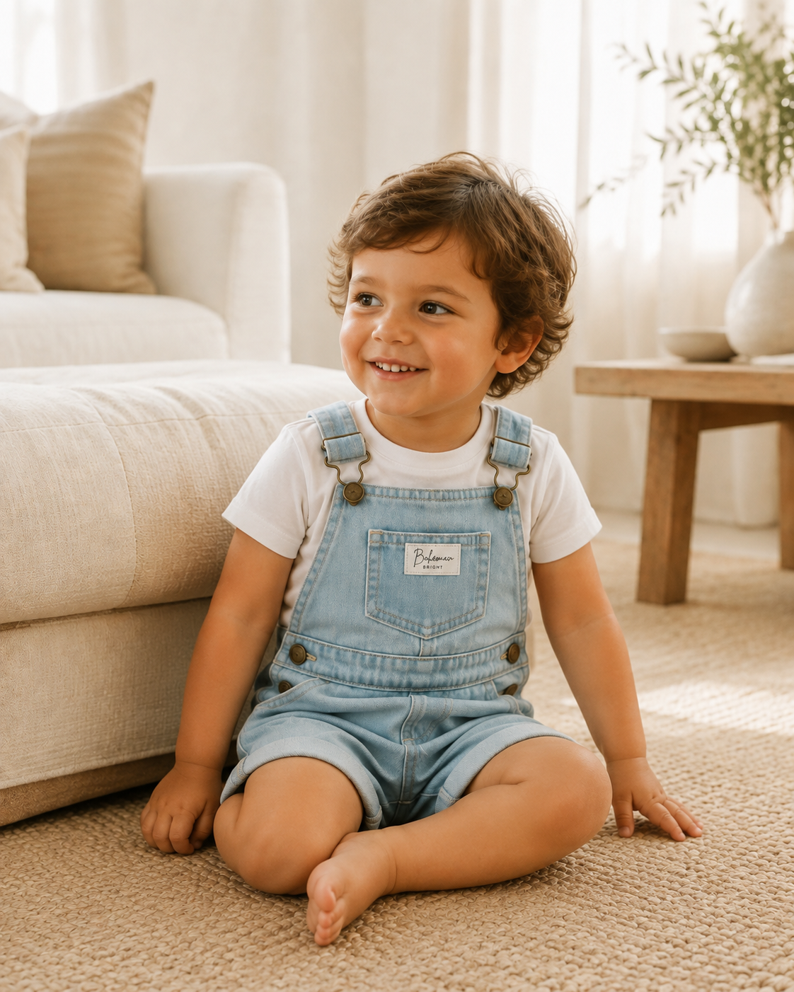 Soft Denim Overalls
