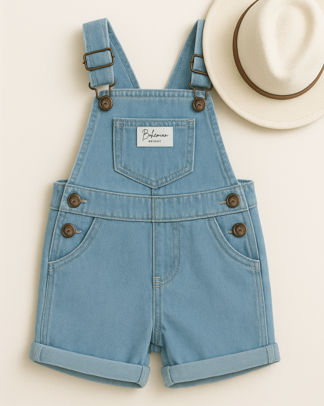 Soft Denim Overalls | Bohemian Bright