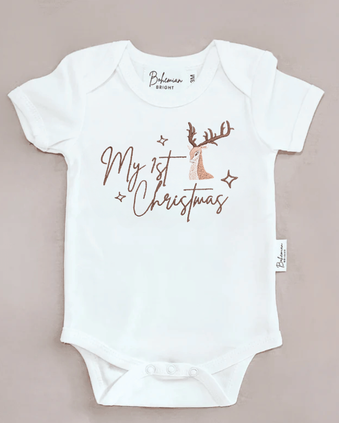 My First Christmas Baby Romper | Bohemian Bright