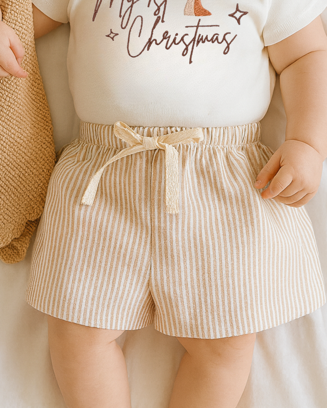 Stripe Shorts | Brown | Bohemian Bright
