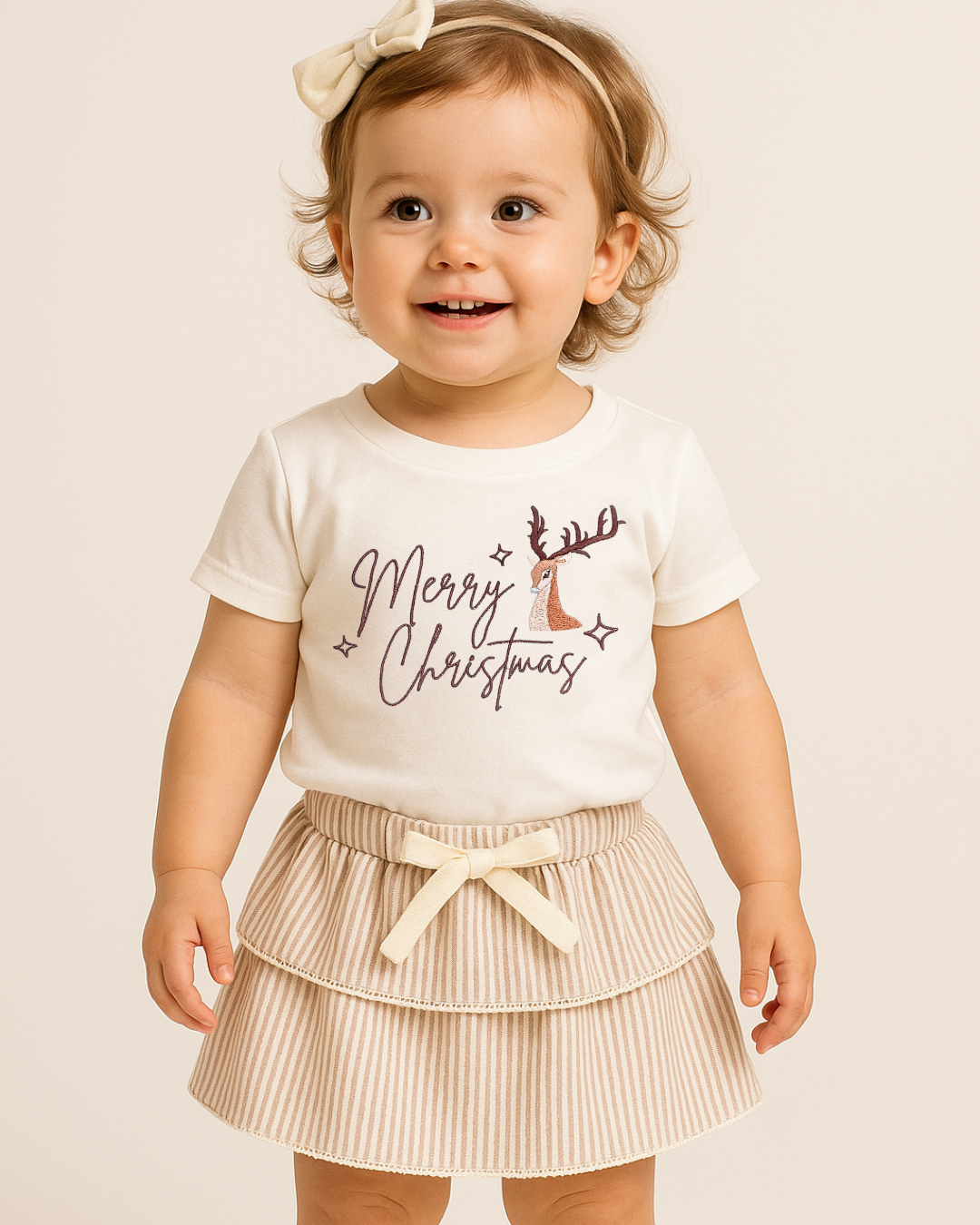 Merry Christmas Reindeer T-Shirt | Bohemian Bright