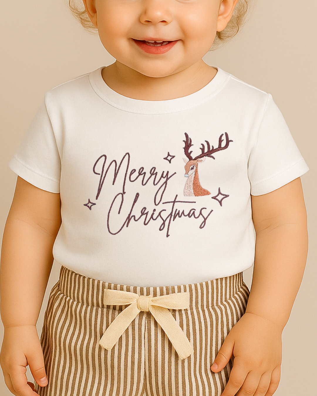 Merry Christmas Reindeer T-Shirt | Bohemian Bright