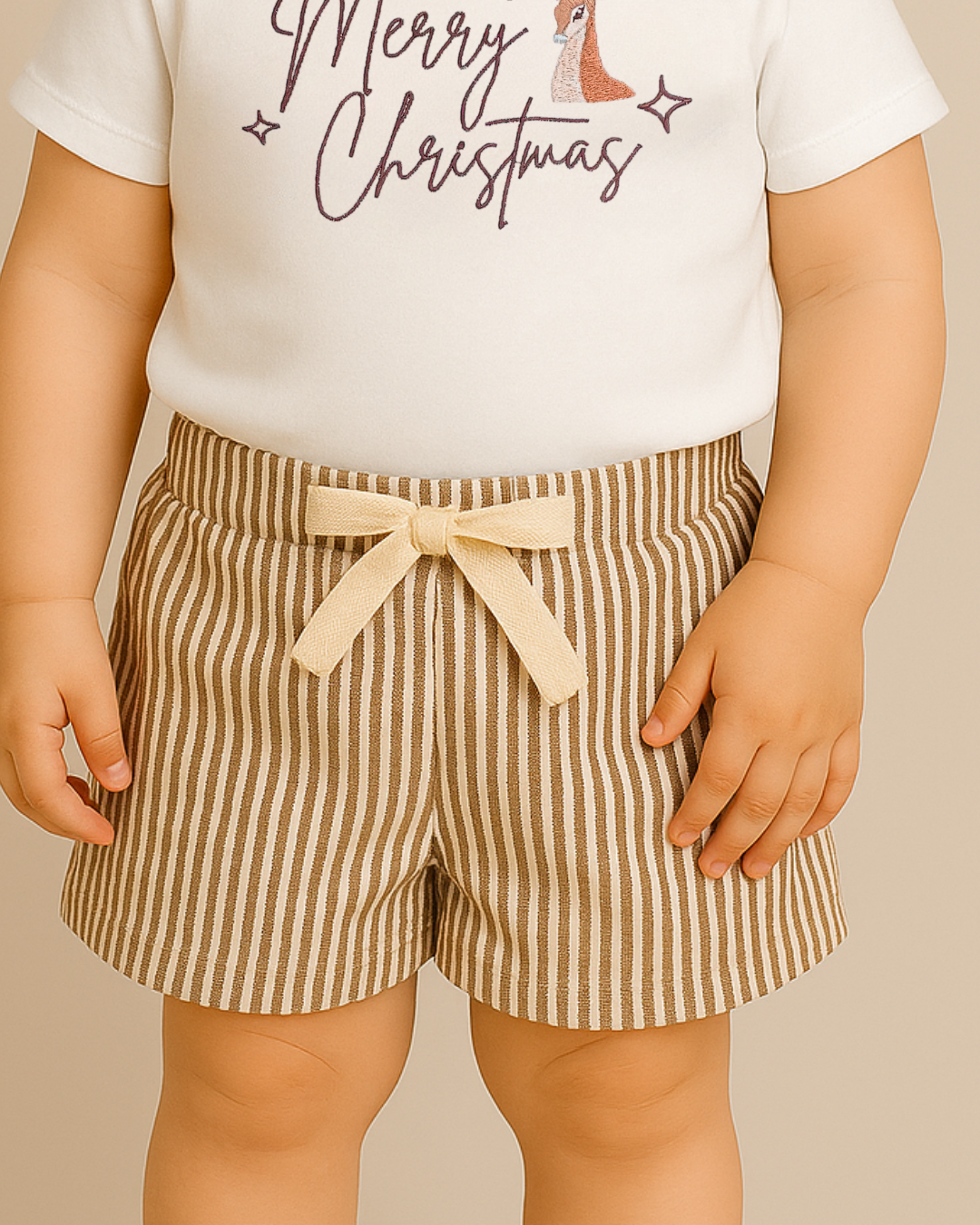 Stripe Shorts | Brown | Bohemian Bright