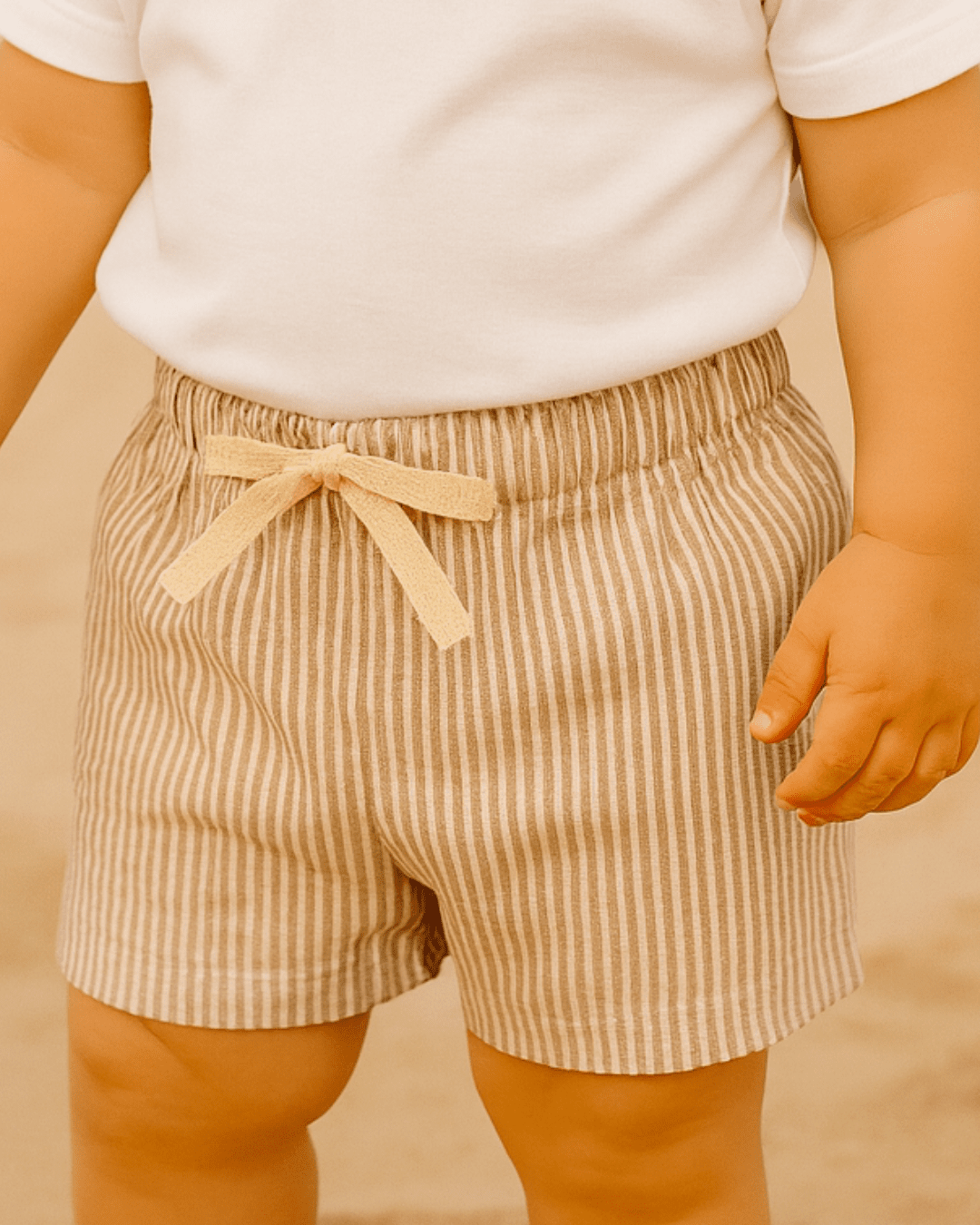 Stripe Shorts | Brown | Bohemian Bright