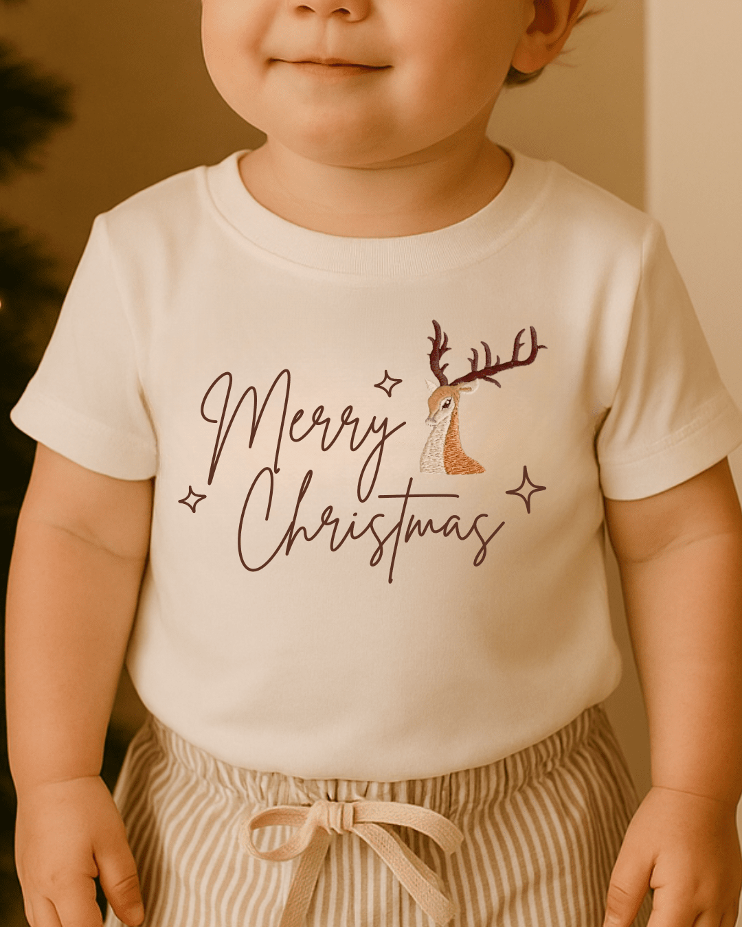 Merry Christmas Reindeer T-Shirt | Bohemian Bright