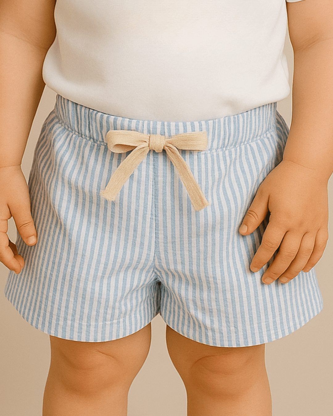 Stripe Shorts | Sky | Bohemian Bright