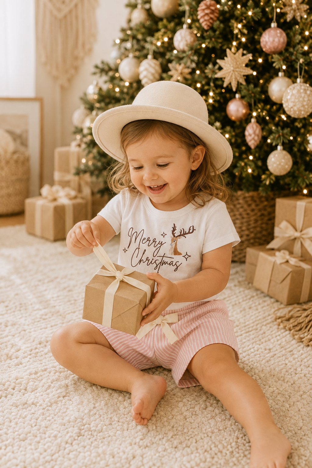 Kids & Baby Adjustable Little Fedora | Oliver Sand