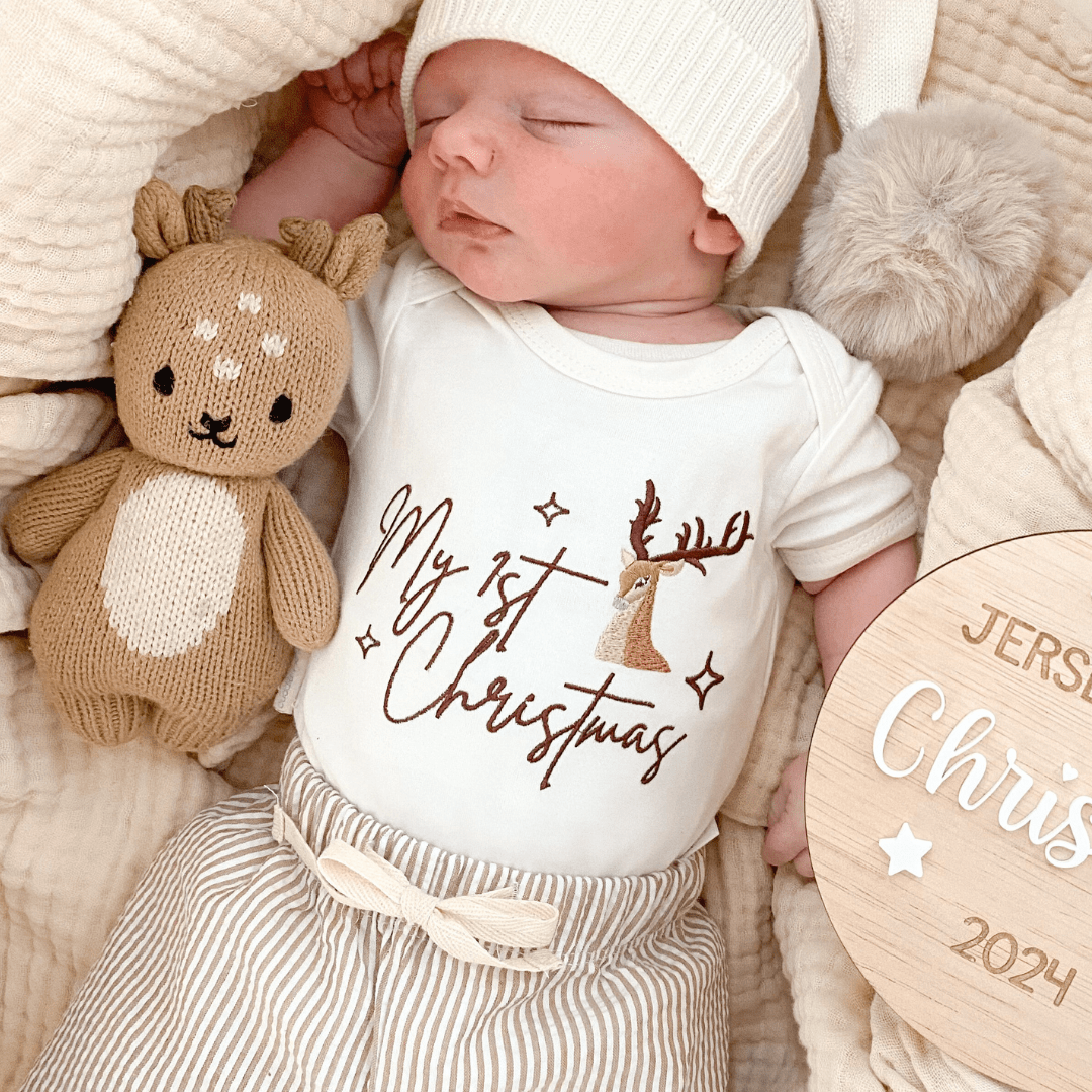 My First Christmas Baby Romper | Bohemian Bright