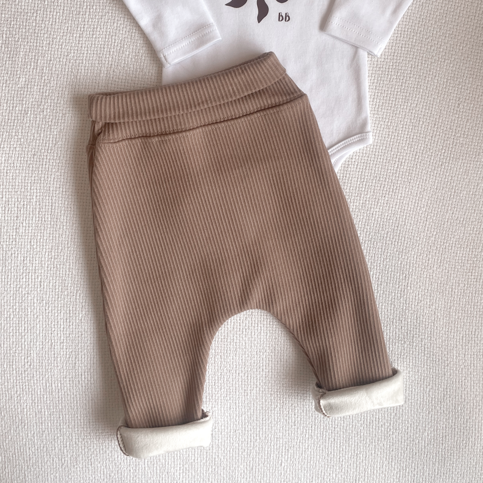 Soft Lined Organic Cotton Baby Legging- Chocolate Brown | Bohemian Bright