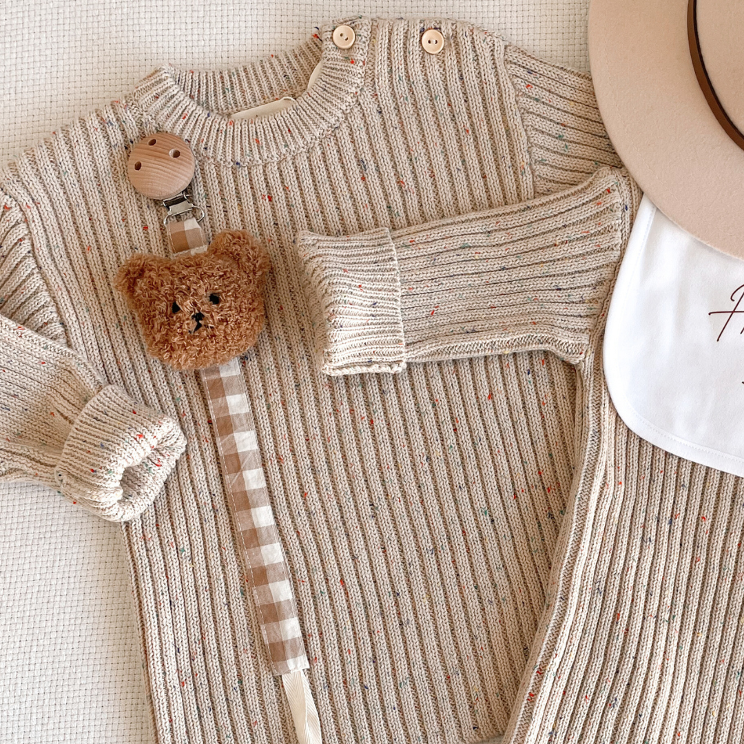Speckled Wheat Chunky Knit Jumper | Bohemian Bright