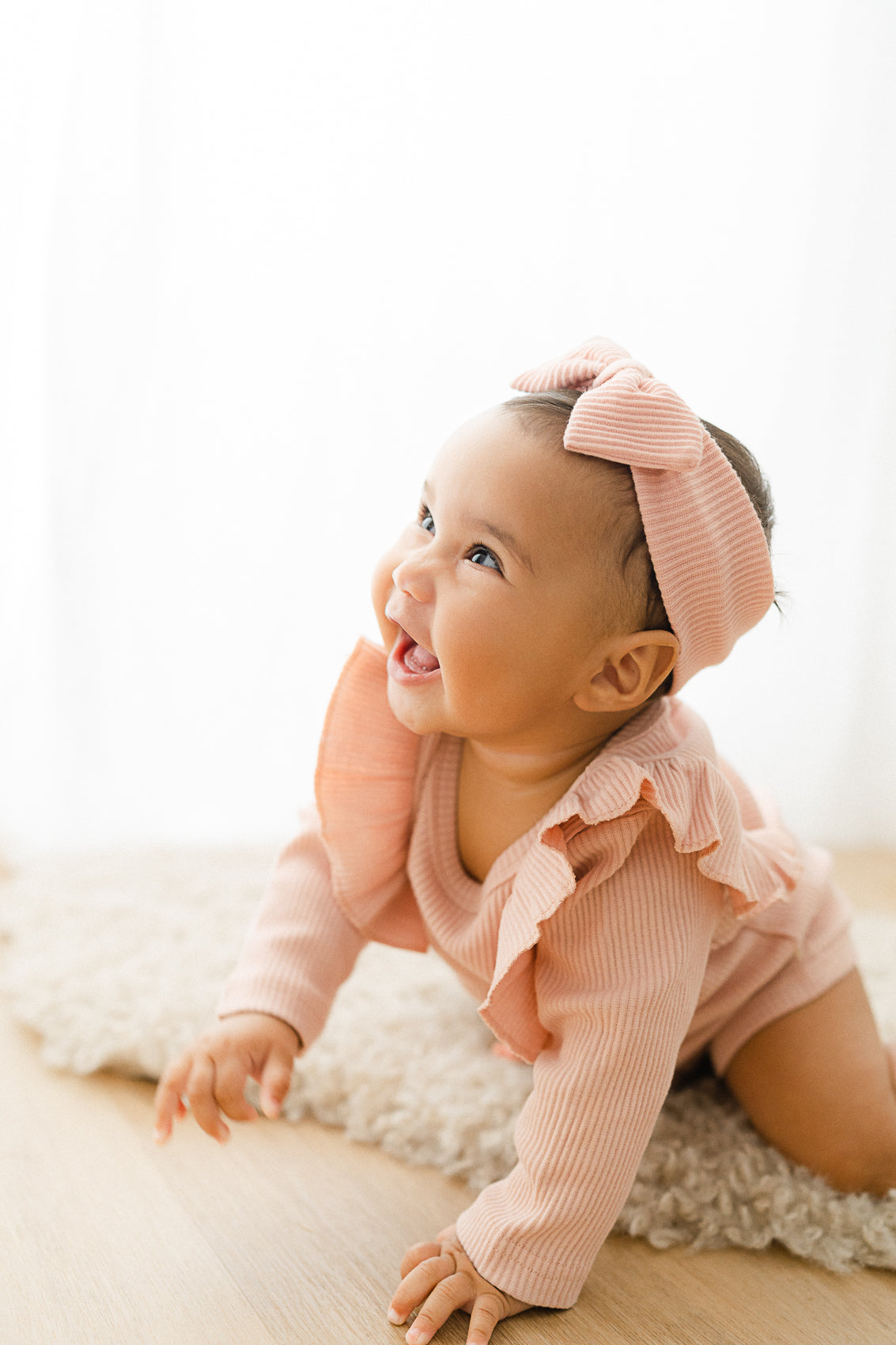 Pink ruffle best sale romper baby