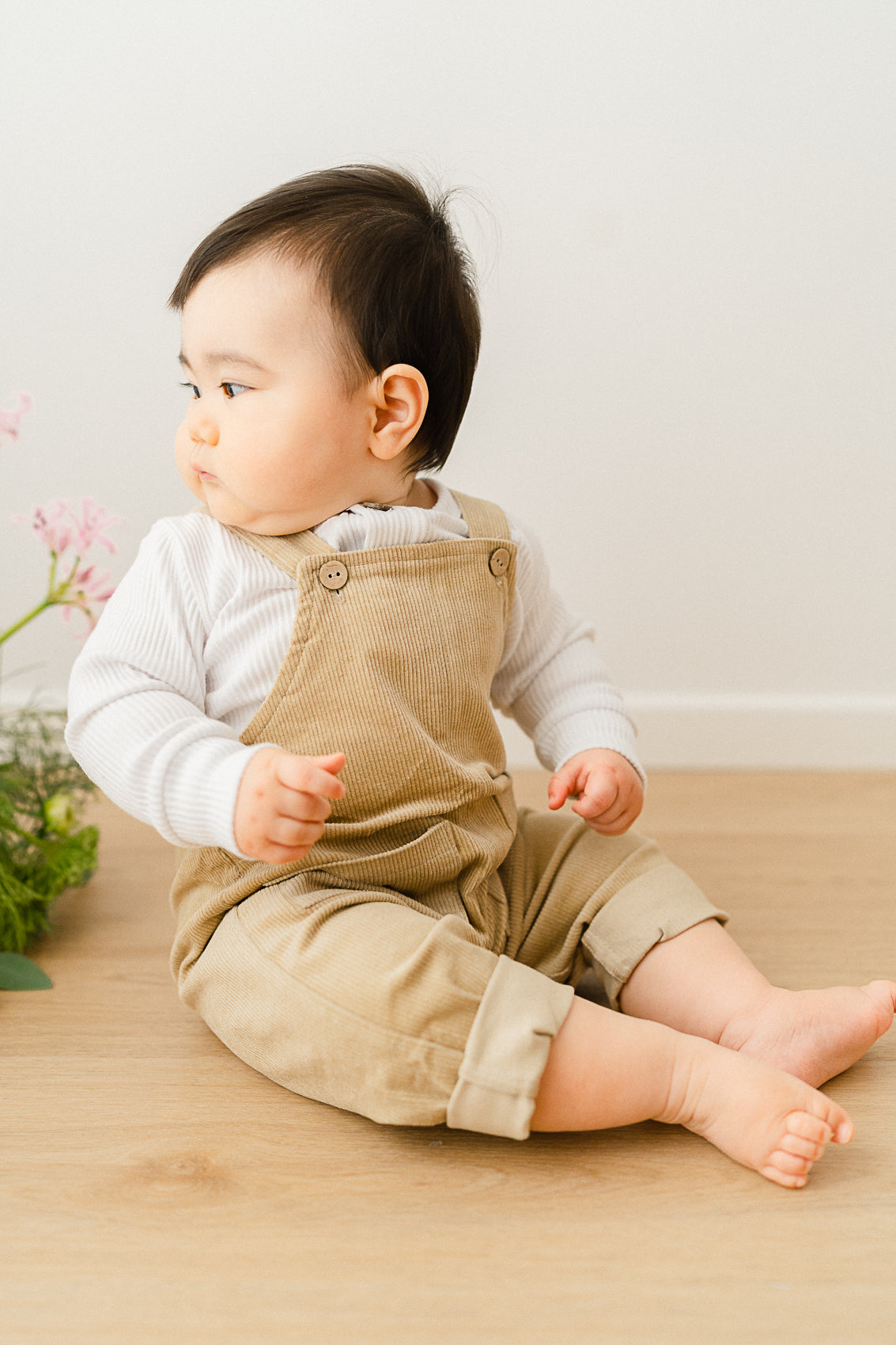 Soft Sand Cord Baby Overalls | Bohemian Bright